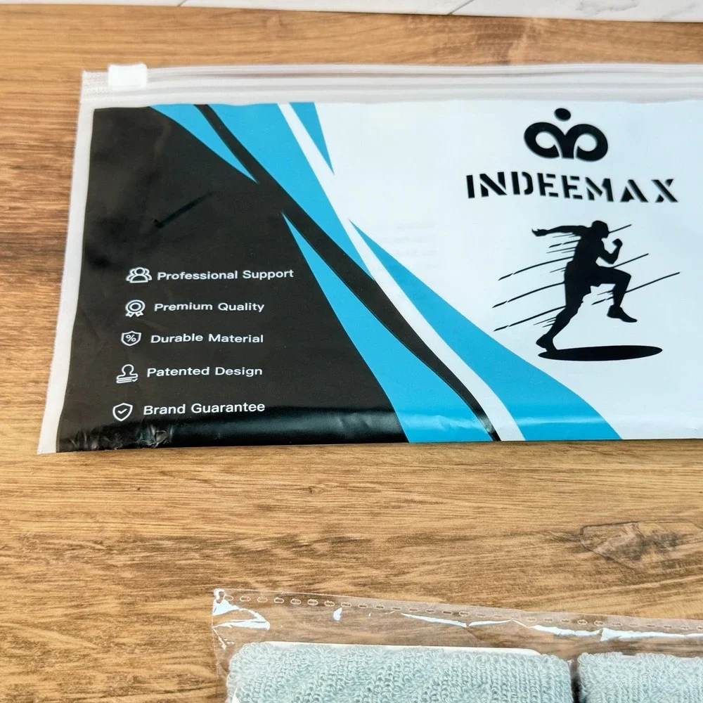 INDEEMAX Wrist Sweatbands Grey One Pair Volleyball Gym Working Out New